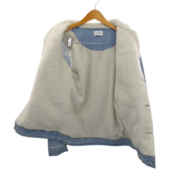 Saint Morta Sherpa Denim Jacket Small Men’s Unisex Oversized Boyfriend Fit - Picture 7 of 10